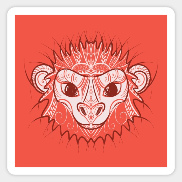 Monkey - Chinese Zodiac - Animal Drawing Sticker by Red Fody